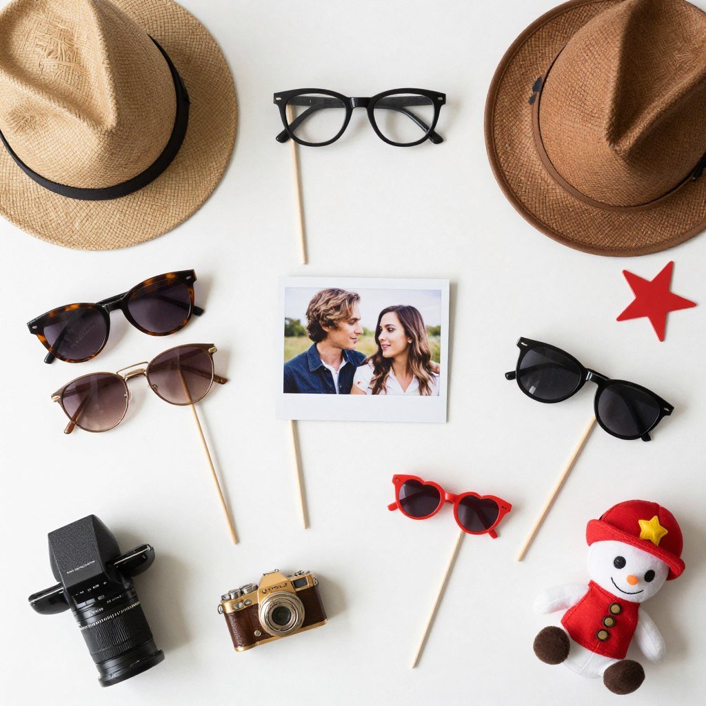 themed engagement photo props costumes accessories