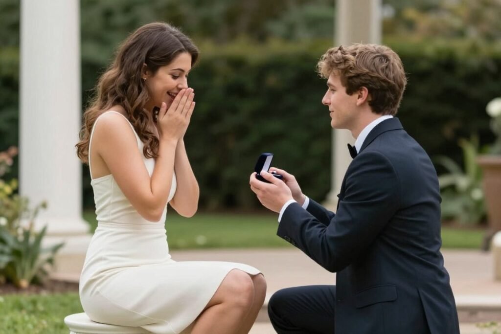 traditional proposal on one knee presentation
