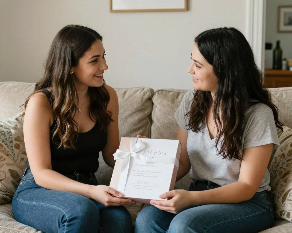 two friends having heartfelt conversation about wedding