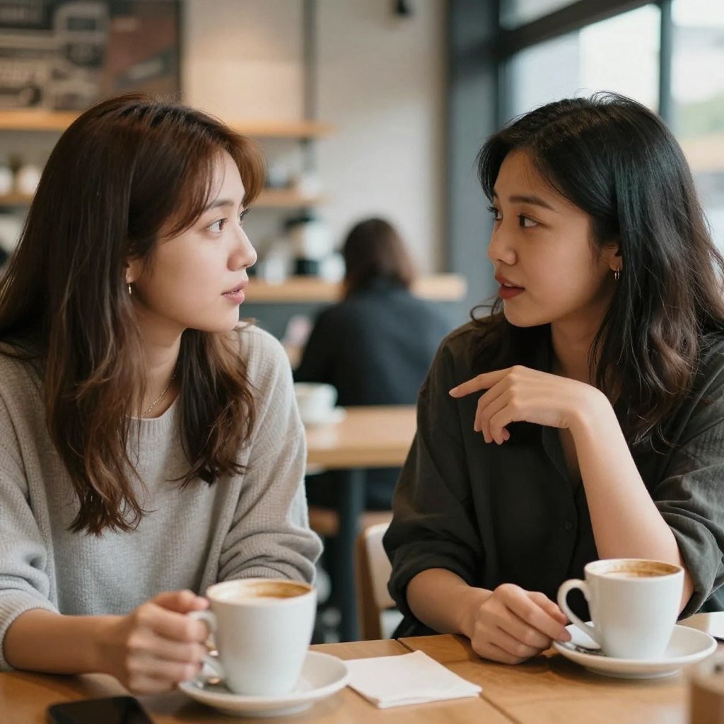 two friends having honest conversation