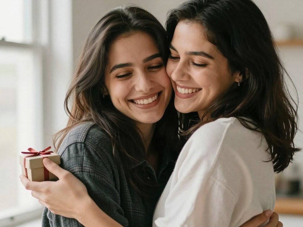 two friends sharing an emotional moment during bridesmaid proposal