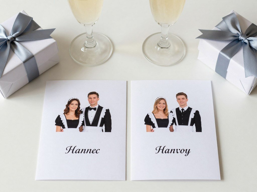 two maid of honor proposal cards side by side showing equal importance