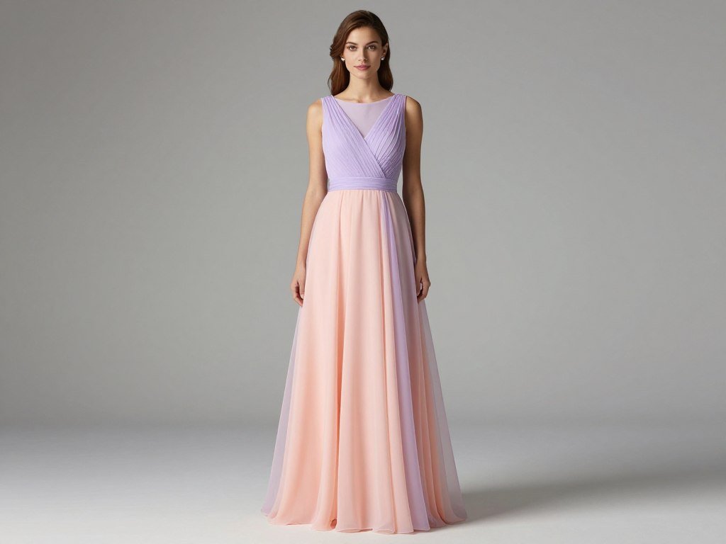 two tone lavender peach pastel dress two tone lavender peach pastel dress