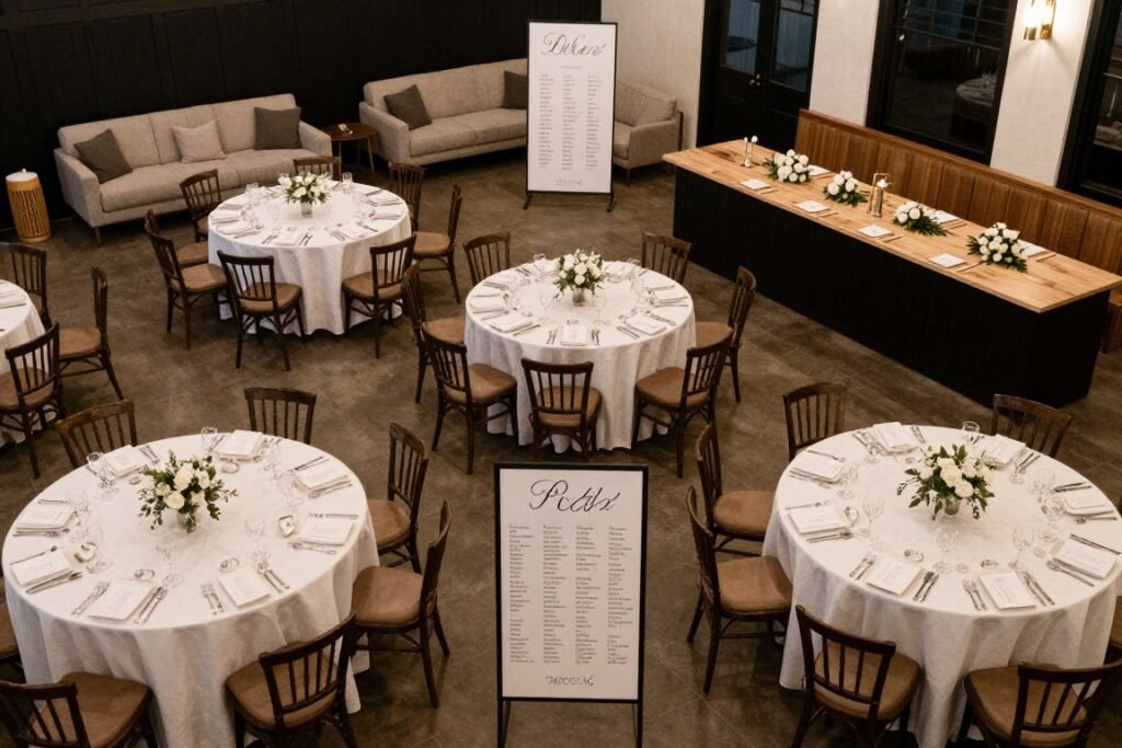 unique wedding seating arrangements and creative table layouts