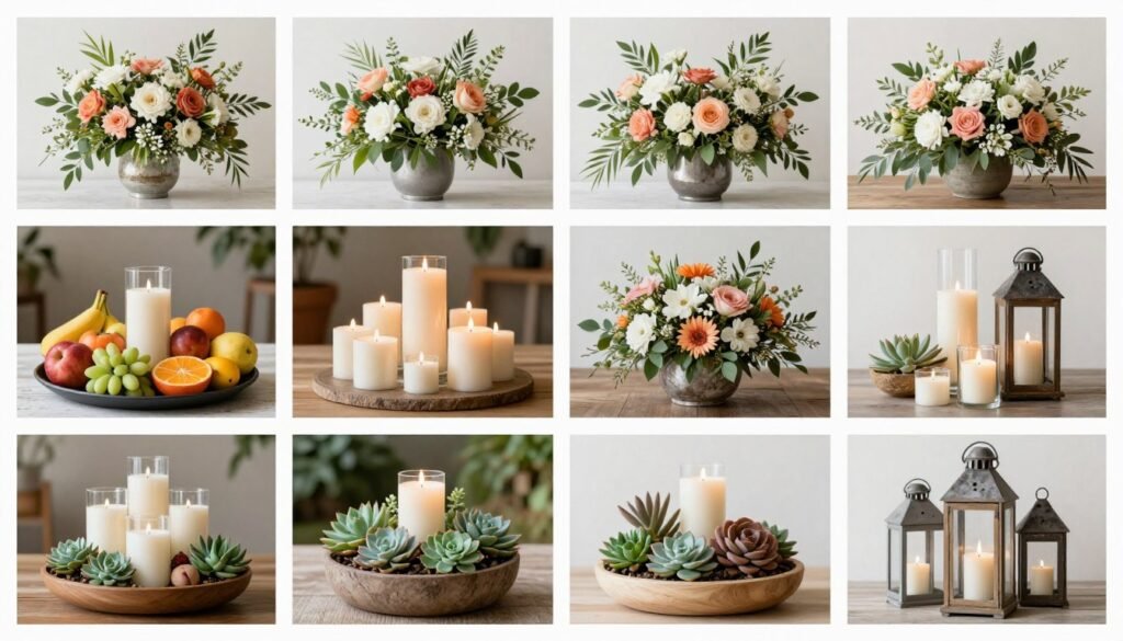variety of table centerpiece ideas