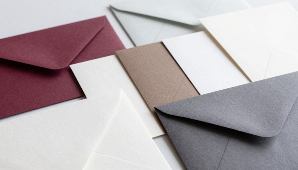 various paper and envelope options for save the dates