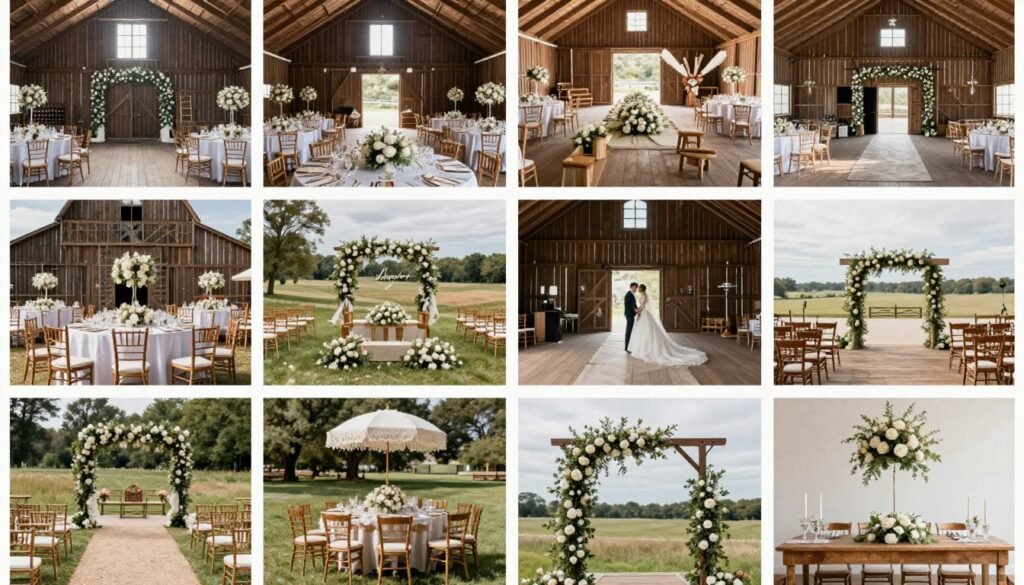 various wedding theme decoration examples collage various wedding theme decoration examples collage