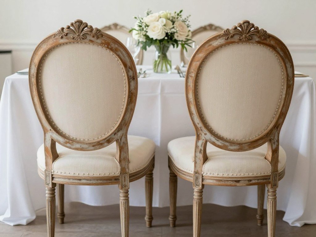 vintage chairs at wedding sweetheart table vintage chairs at wedding sweetheart table