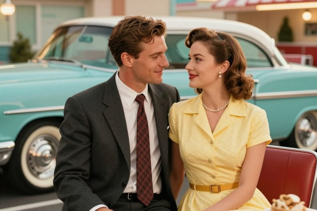vintage themed anniversary photoshoot
