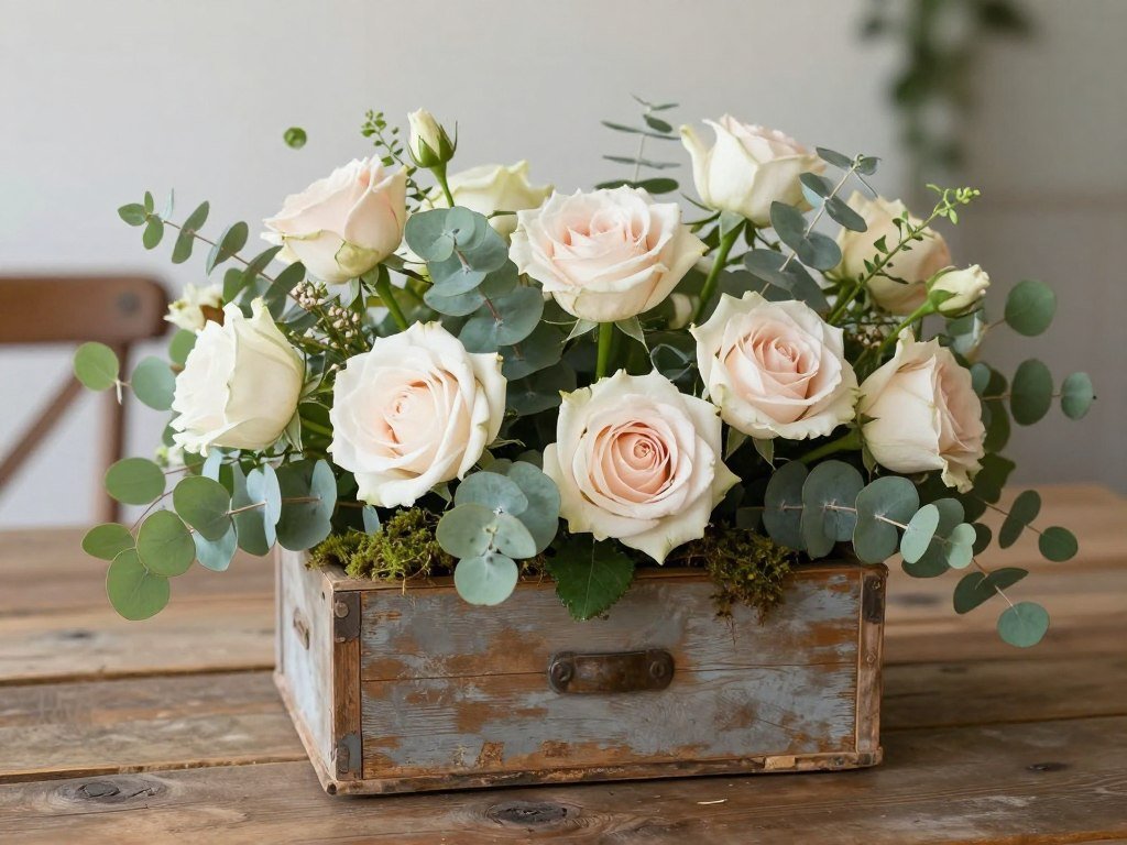 vintage wooden box wedding centerpieces with flowers vintage wooden box wedding centerpieces with flowers