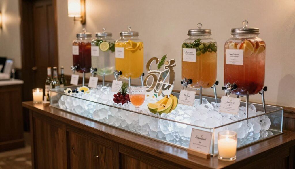 wedding beverage station and bar ideas