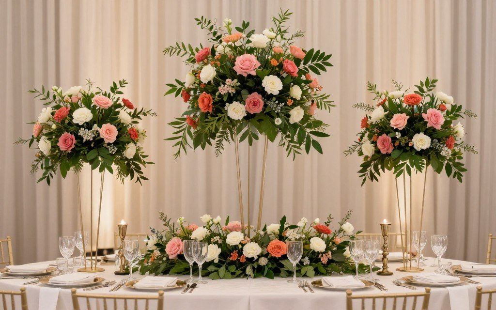 wedding centerpiece options in various styles