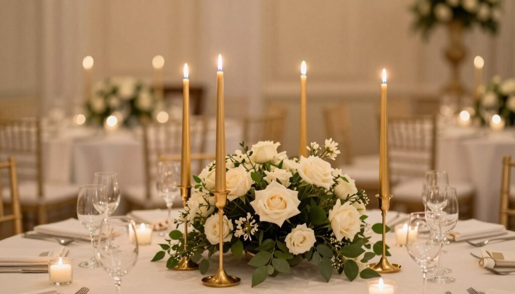 wedding centerpieces ideas with taper candles and floral arrangements wedding centerpieces ideas with taper candles and floral arrangements
