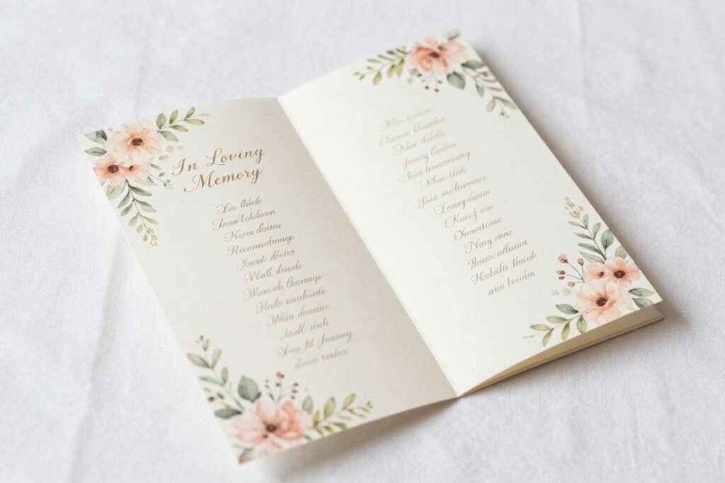 wedding ceremony program with in memory section wedding ceremony program with in memory section