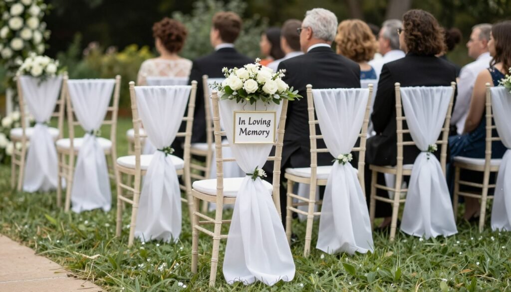 wedding ceremony with reserved empty chair memorial tribute wedding ceremony with reserved empty chair memorial tribute