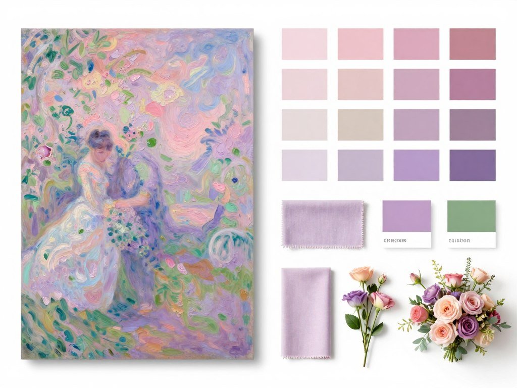 wedding color palette inspired by famous painting