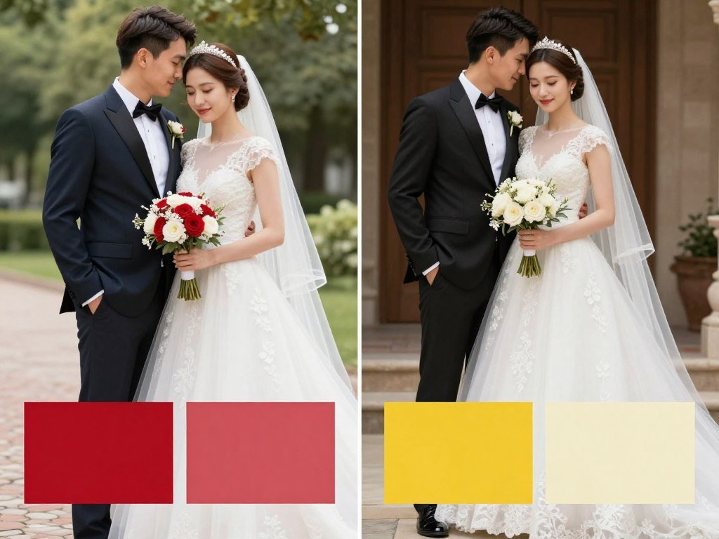 wedding colors that photograph well versus poorly