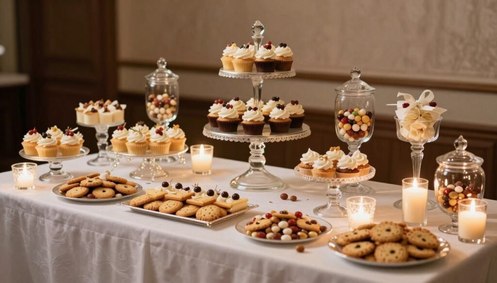 wedding dessert table display