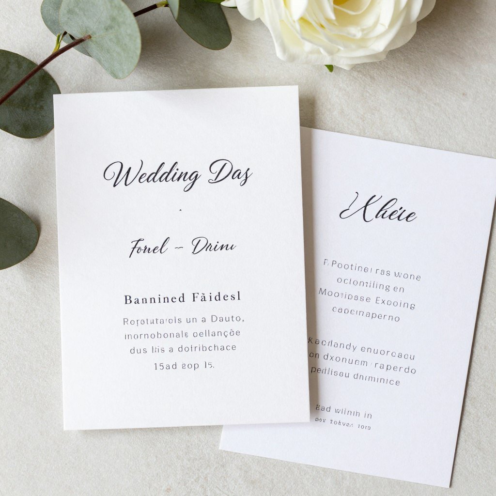 wedding details card in proposal