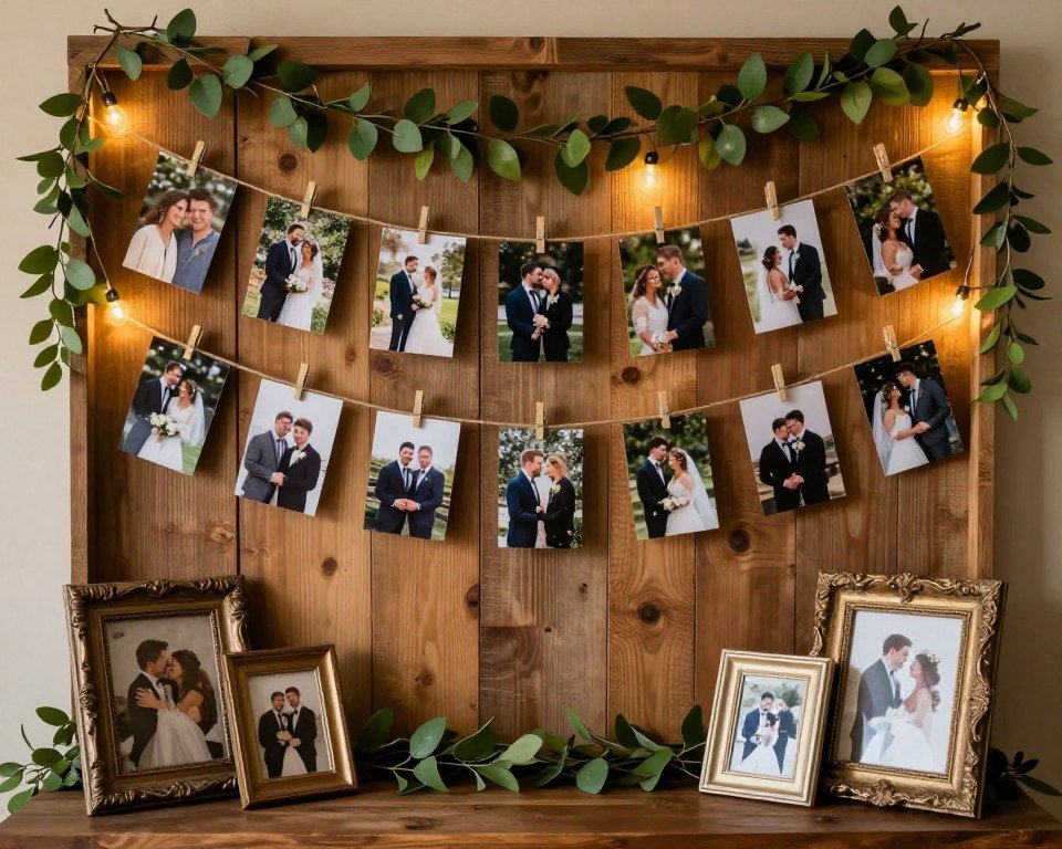 wedding diy ideas for creative photo displays and galleries