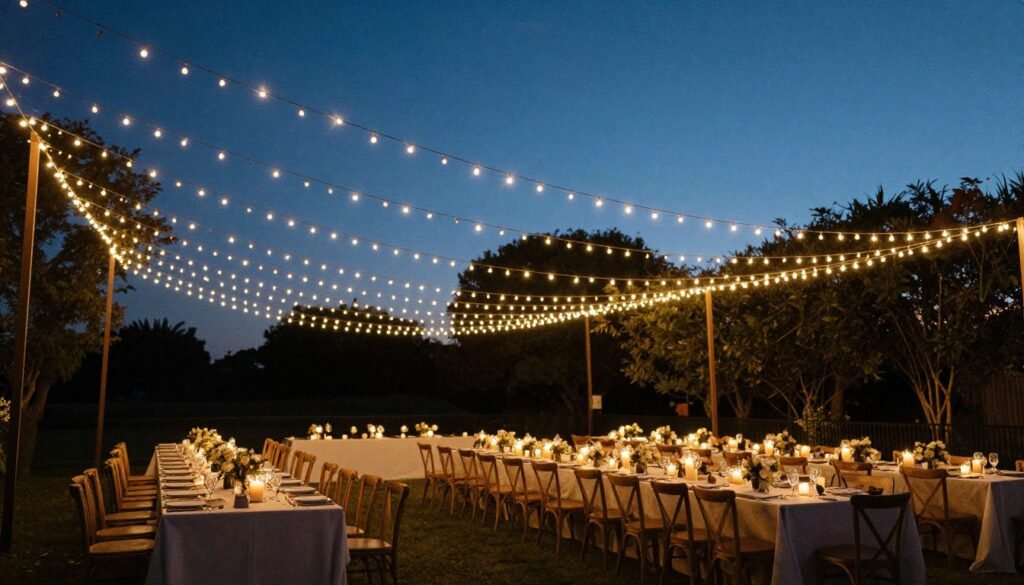 wedding diy ideas for romantic string light decorations