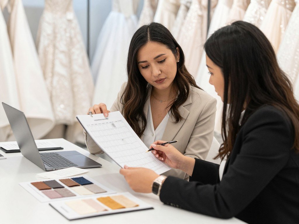 wedding dress shopping appointment calendar planning
