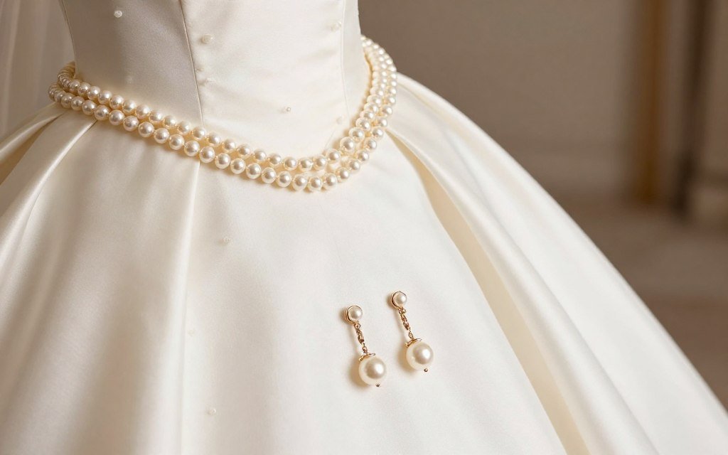 wedding dress with coordinated bridal jewelry wedding dress with coordinated bridal jewelry