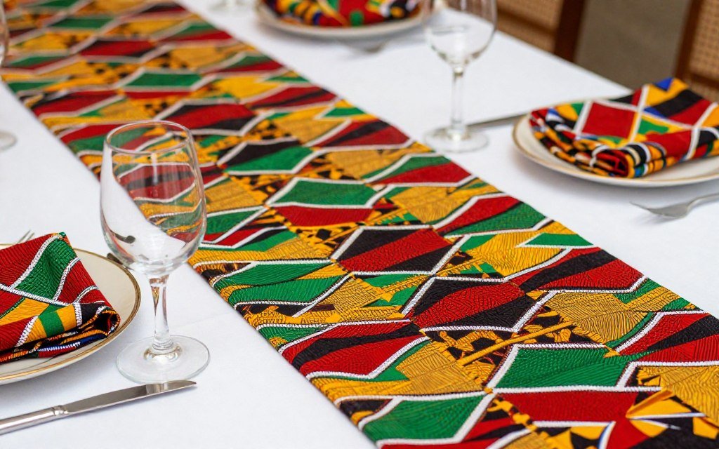 wedding incorporating kente cloth colors and patterns