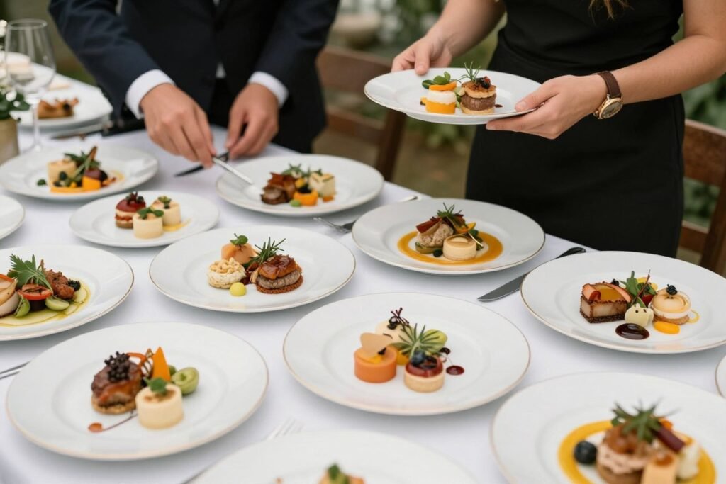 wedding menu tasting samples