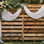 wedding pallet ideas rustic ceremony backdrop