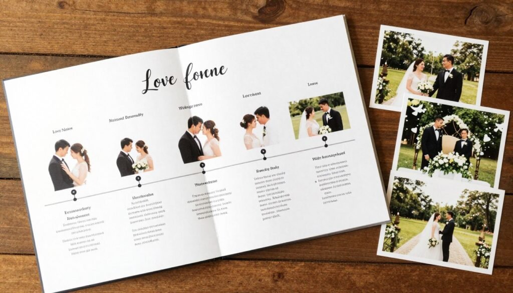 wedding program love story timeline section wedding program love story timeline section