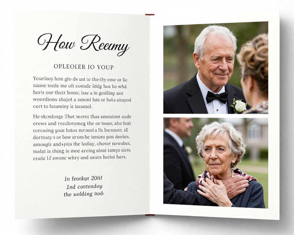wedding program tribute section with memorial details wedding program tribute section with memorial details