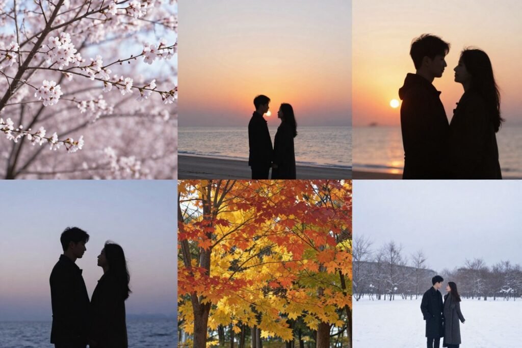 wedding proposals four seasons proposal collage showing different seasonal settings wedding proposals four seasons proposal collage showing different seasonal settings