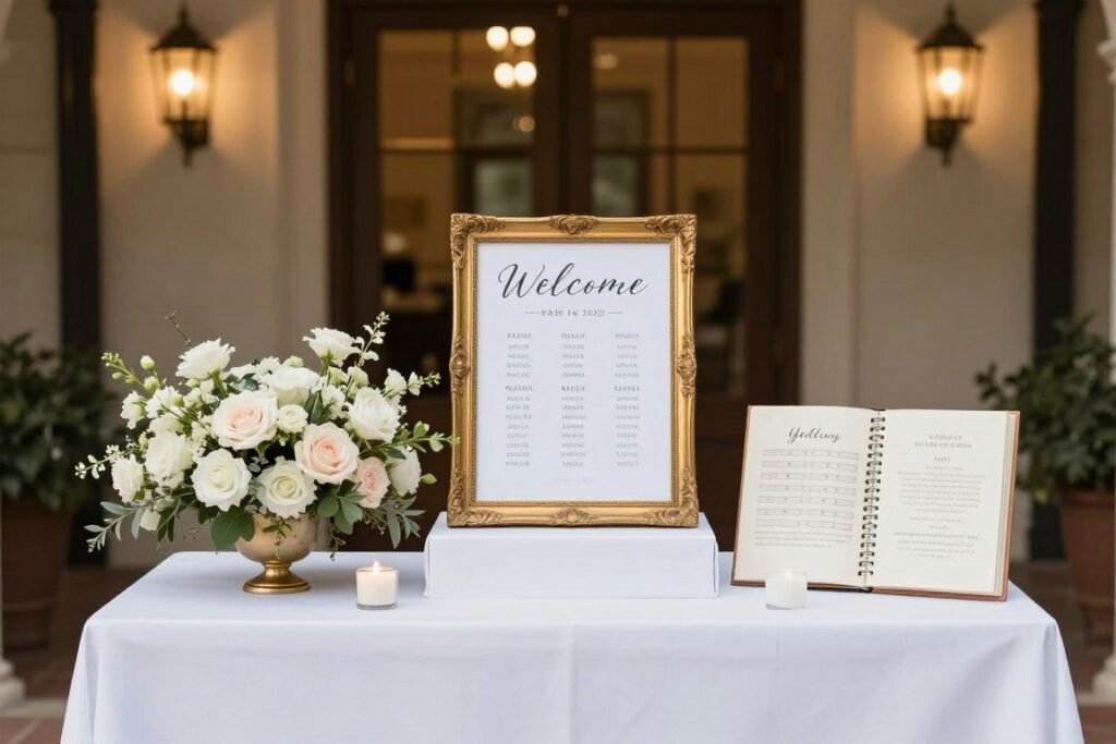 wedding reception entrance decoration ideas with welcome table display wedding reception entrance decoration ideas with welcome table display