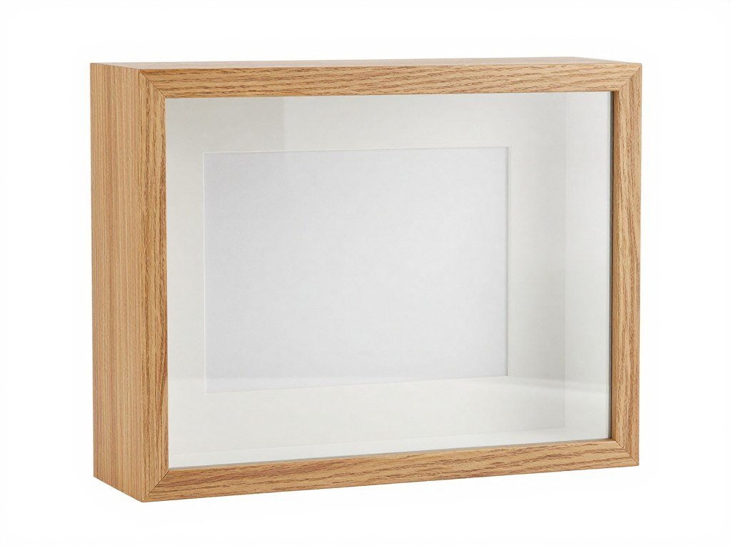 wedding shadow box frame with glass front and deep interior space
