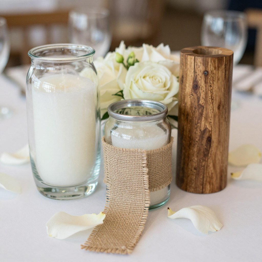 wedding table showing layered textures in decor elements