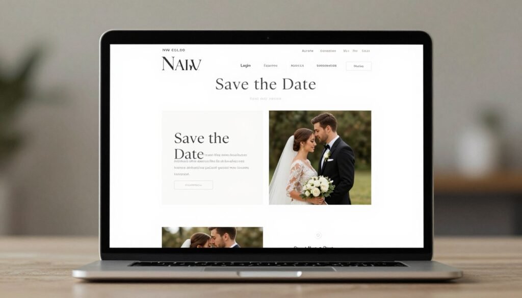 wedding website save the date page design