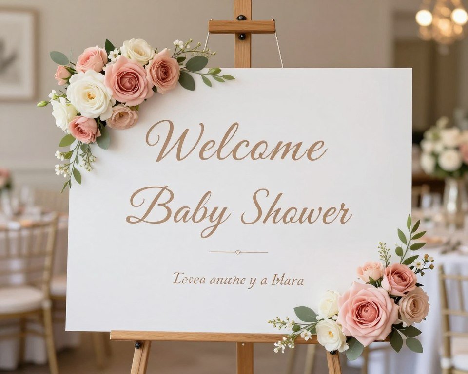 welcome sign baby shower spanish