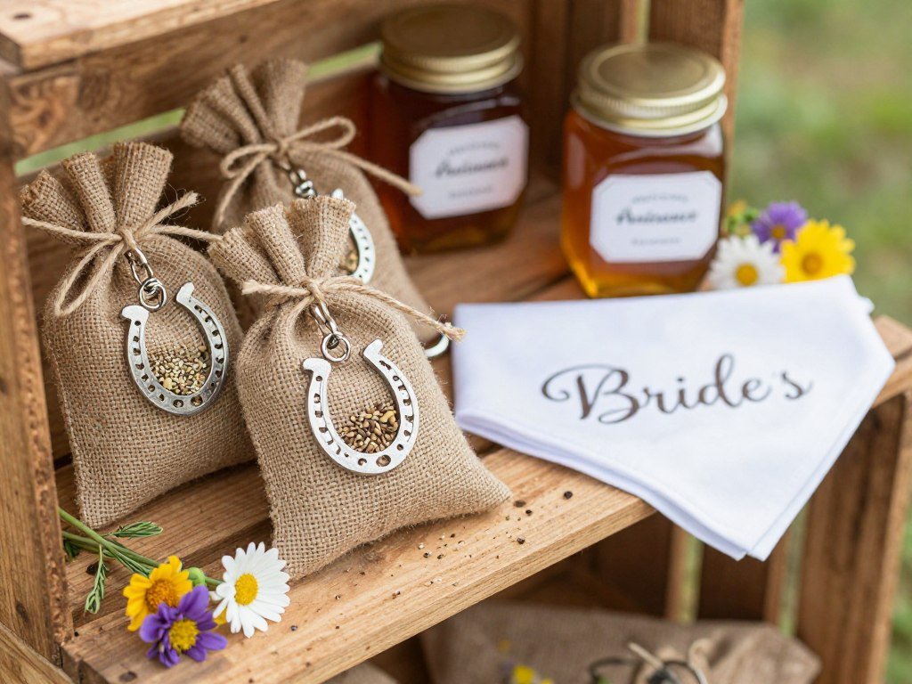 western bridal shower party favors with cowboy theme