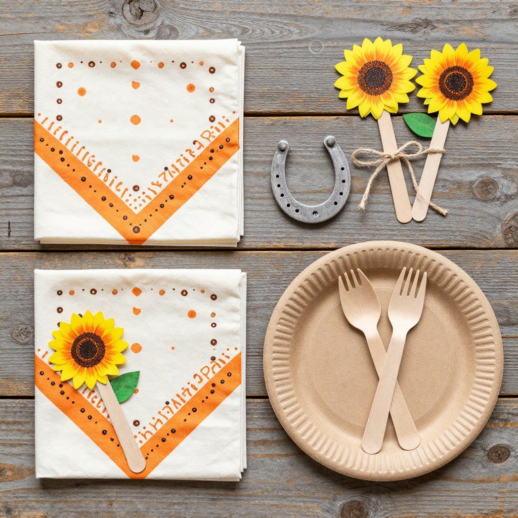western themed party supplies and tableware