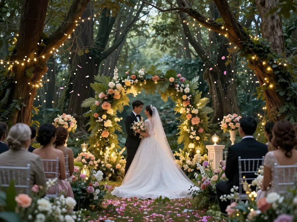 whimsical fairy tale wedding theme with magical elements