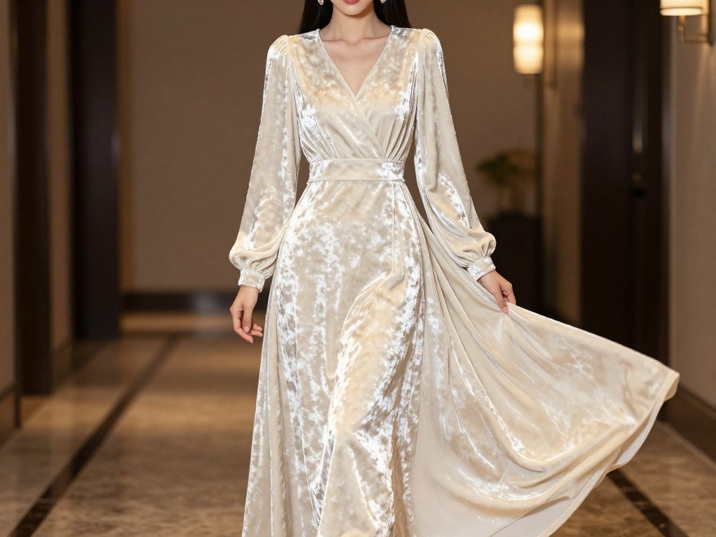 winter velvet maxi dress