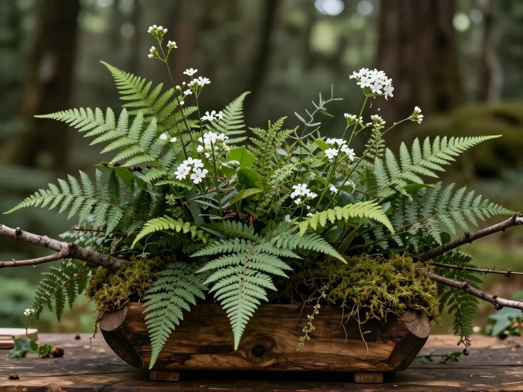 woodland wedding centerpieces with ferns and moss woodland wedding centerpieces with ferns and moss