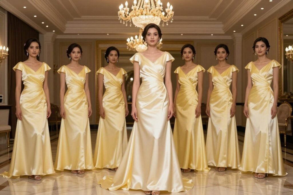 yellow satin bridesmaid dresses elegant shine yellow satin bridesmaid dresses elegant shine