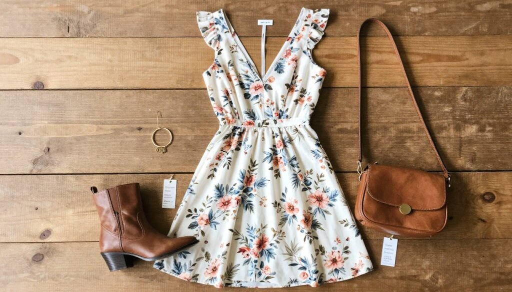 Affordable western wedding guest outfit options styled beautifully