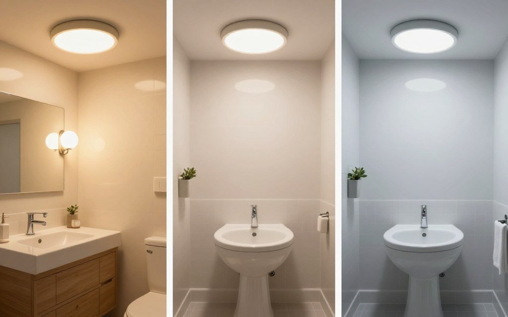 Comparison of different LED color temperatures in bathroom lighting Comparison of different LED color temperatures in bathroom lighting