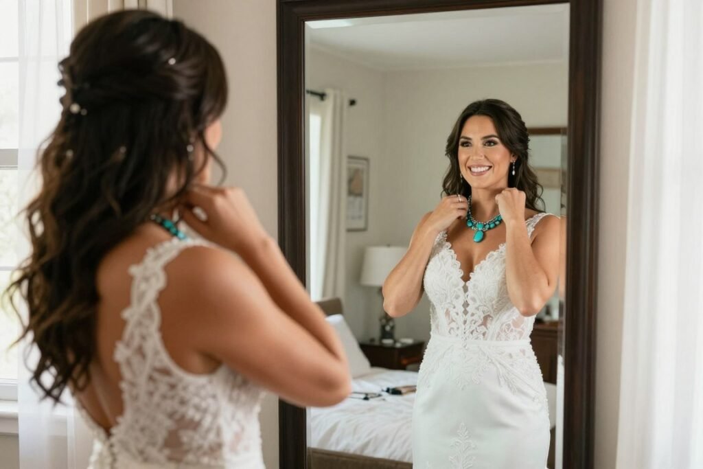 Confident western wedding guest ready for celebration