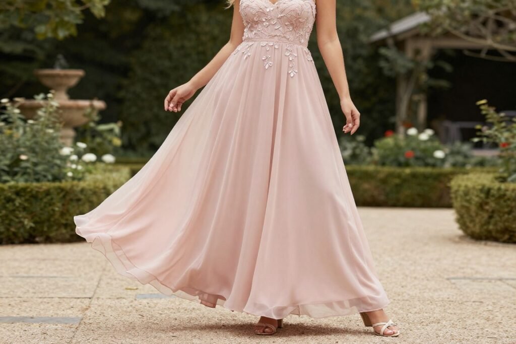 Empire waist dress western wedding guest outfit