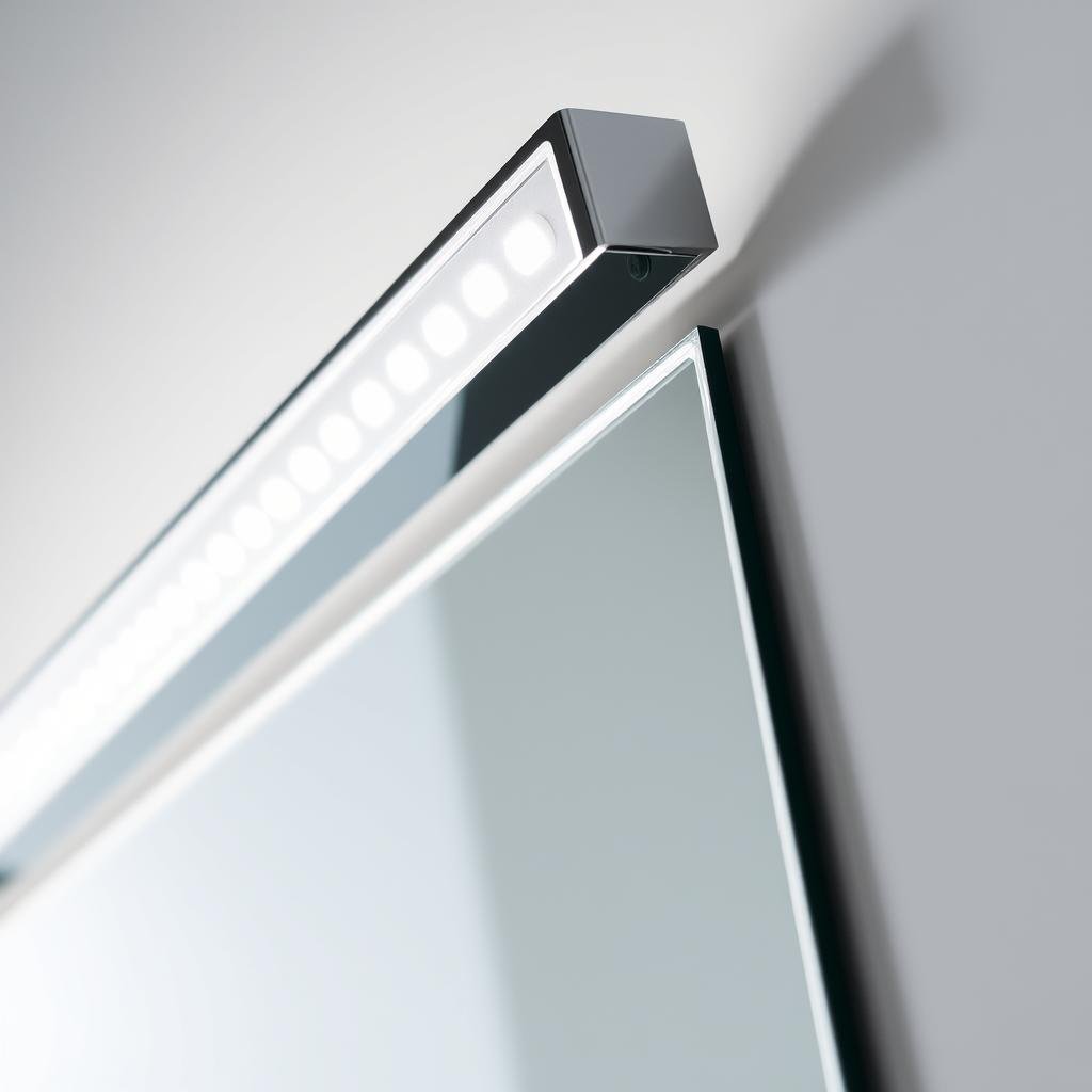 Modern LED vanity light with chrome finish Modern LED vanity light with chrome finish