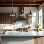 Kitchen Island Lighting: Your Complete Style and Selection Guide Modern kitchen island with three pendant lights hanging above marble countertop